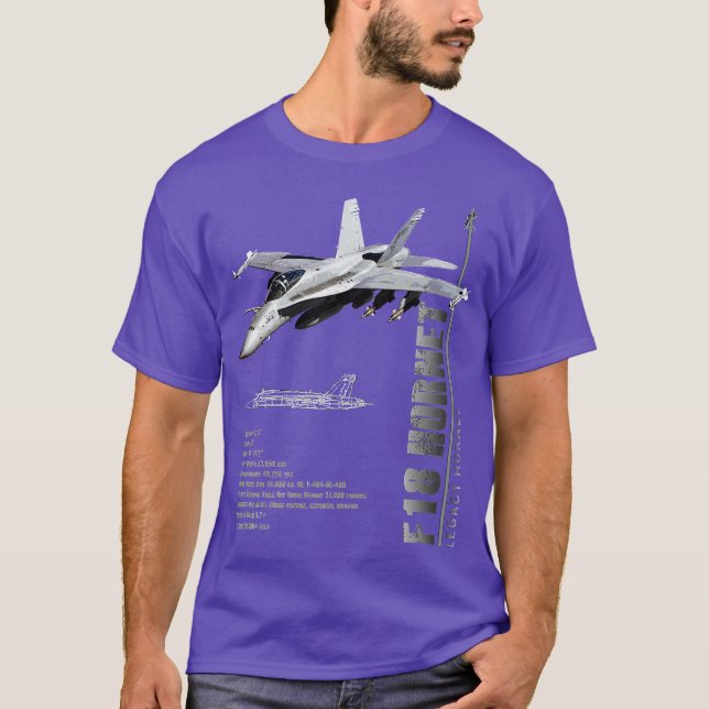 F18 Hornet Jet FightersSpec T-Shirt (Front)
