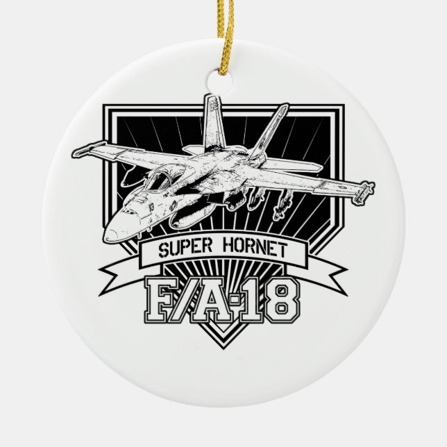F18 Super Hornet Ceramic Tree Decoration (Front)