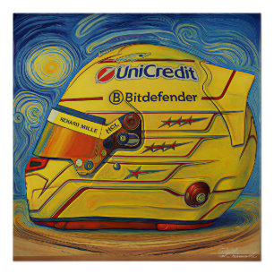 F1 Lewis Helmet Poster