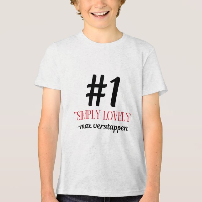 F1 Max Simply Lovely Sticker  Tri-Blend Shirt (Front)