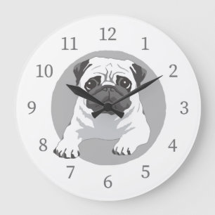 F1/WC/W/パグ LARGE CLOCK