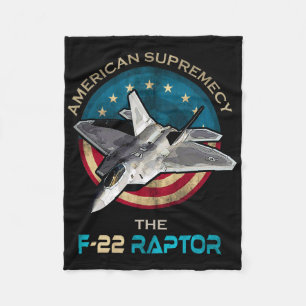 F22 Raptor American Patriotic Fighter Jet 4th Of J Fleece Blanket