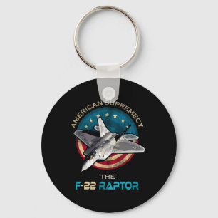 F22 Raptor American Patriotic Fighter Jet 4th Of J Key Ring