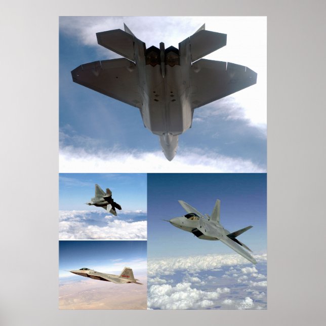 F22 Raptor Collage Poster (Front)