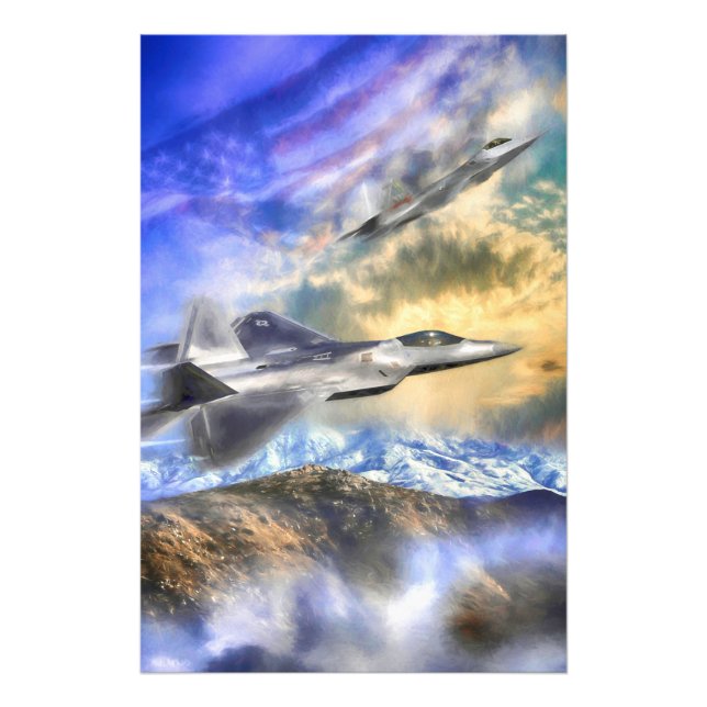 F22 RAPTORS OVER AMERICA PHOTO PRINT (Front)