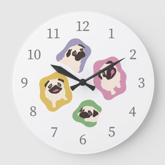 F2/WC/4C/W/パグ LARGE CLOCK (Front)