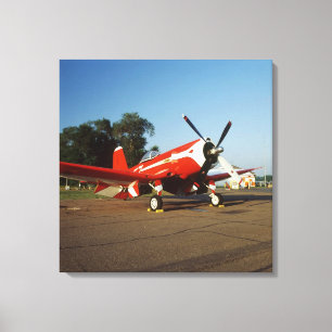 F2G-1D Super Corsair aeroplane at an air show in Canvas Print