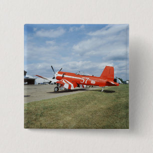 F2G-1D Super Corsair aeroplane at the air show in 15 Cm Square Badge