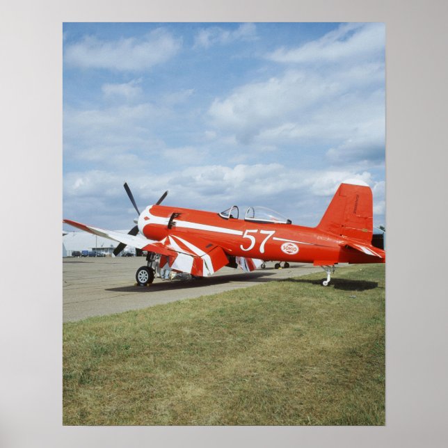 F2G-1D Super Corsair aeroplane at the air show in Poster (Front)