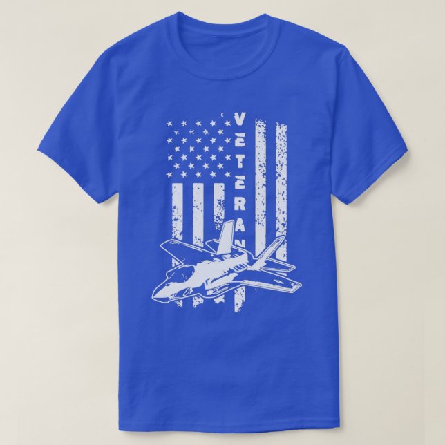 F35 Lightning II Veteran USAF Stealth Multirole Je T-Shirt (Design Front)