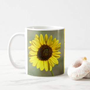 F47 Yellow Wildflower Common Annual Sunflower Coffee Mug
