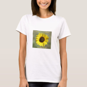 F47 Yellow Wildflower Common Annual Sunflower T-Shirt
