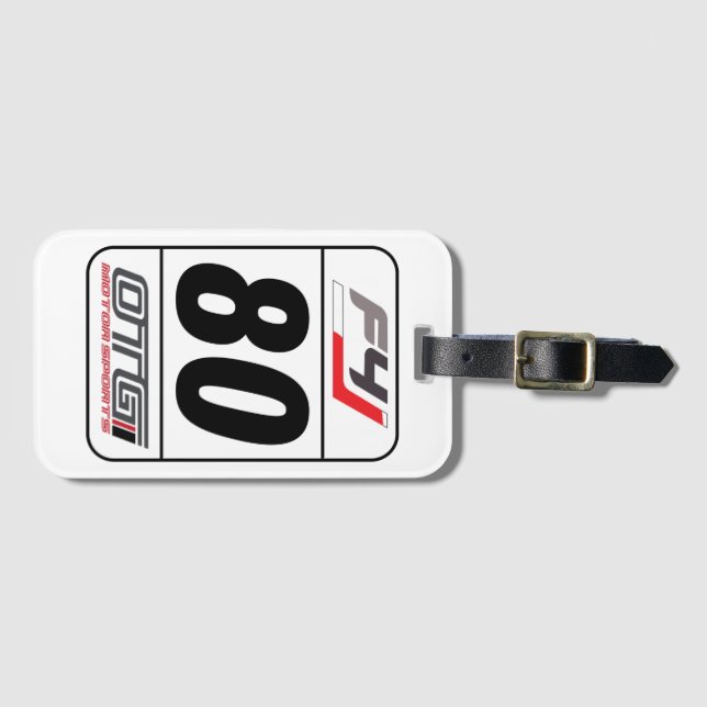 F4 number plate luggage tag (Front Horizontal)