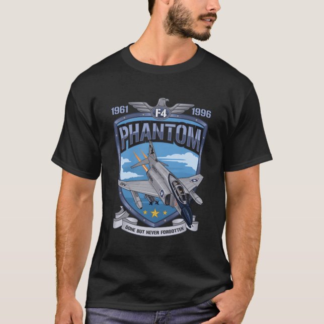 F4 Phantom Ii Jet Fighter Military Aviation T-Shirt (Front)