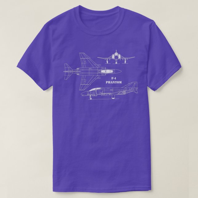 F4 Phantom Schematics  T-Shirt (Design Front)