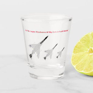 F4 Phantom Shot Glass Funny