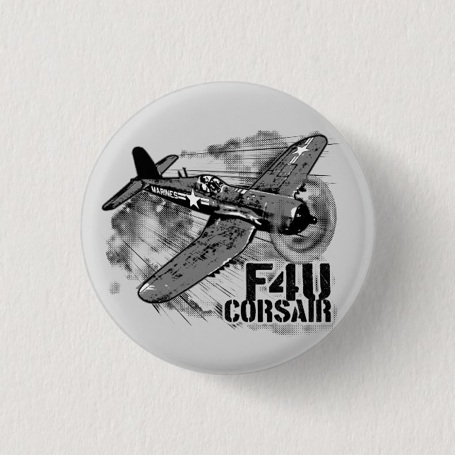 F4U CORSAIR 3 CM ROUND BADGE (Front)