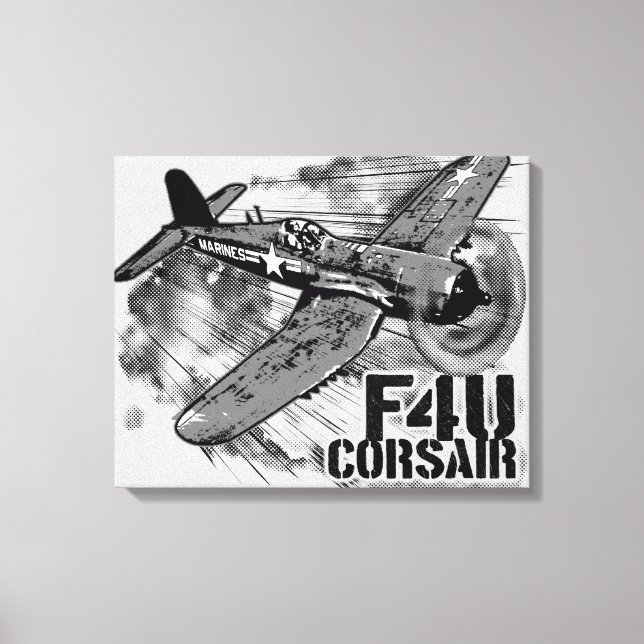 F4U CORSAIR CANVAS PRINT (Front)