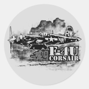 F4U CORSAIR CLASSIC ROUND STICKER