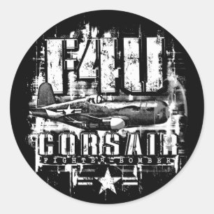 F4U CORSAIR CLASSIC ROUND STICKER