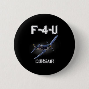 F4u Corsair Warbird Wwii Military Aircraft 6 Cm Round Badge