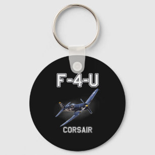 F4u Corsair Warbird Wwii Military Aircraft Key Ring