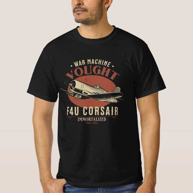 F4U Corsair | World War 2 Plane T-Shirt (Front)