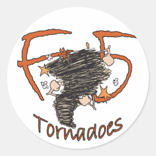 F5 Tornadoes Classic Round Sticker