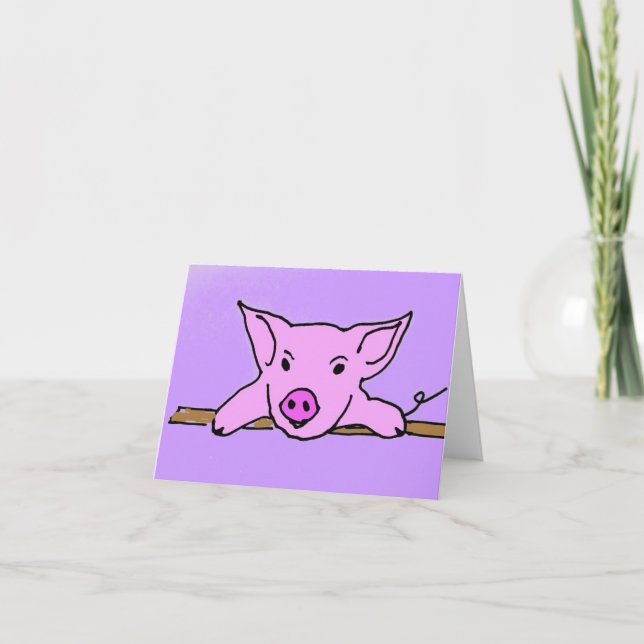 F6- Cute pig note cards (Front)