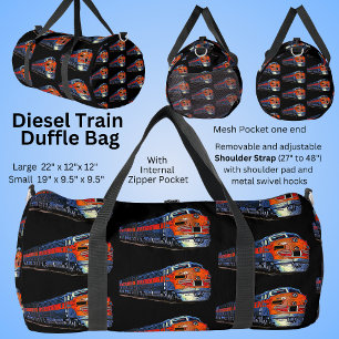 F7 Orange Diesel Locomotive  Duffle Bag