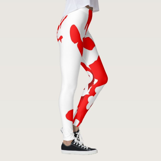 F8 FATE HANDPRINT LOGO YOGA STRETCH WORKOUT LEGGINGS (Right)