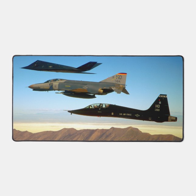 F-117A NIGHTHAWK - F-4 T-38 DESK MAT (Front)
