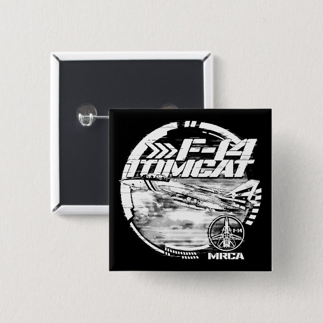 F-14 Tomcat 15 Cm Square Badge (Front & Back)
