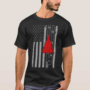 F-14 Tomcat Fighter Jet American Flag Runway F14 T-Shirt