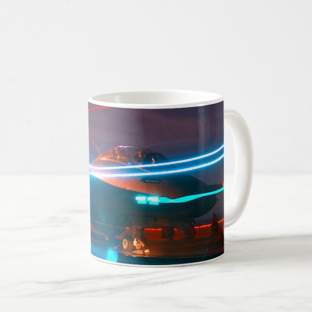 F-14 TOMCAT “NIGHT LAUNCH” COFFEE MUG (Front Right)