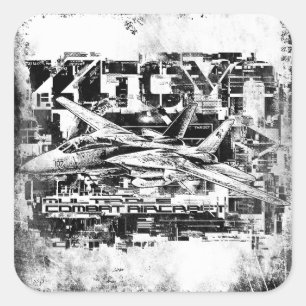 F-14 Tomcat Square Stickers Sticker