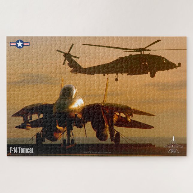 F-14 TOMCAT "SUNSET OPS" (20x30 inch) Jigsaw Puzzle (Horizontal)