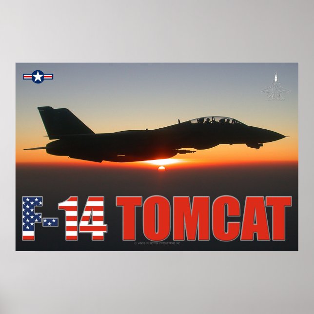 F-14 TOMCAT "SUNSET PATROL" POSTER (Front)