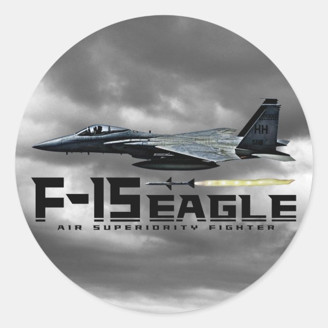 F-15 Eagle Classic Round Sticker (Front)