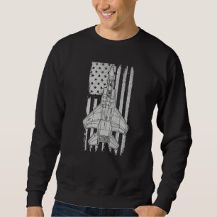 F 15 Eagle Fighter Jet Aeroplane American Flag F15 Sweatshirt