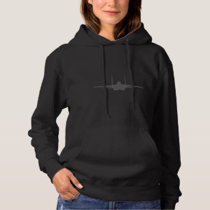 F-15 Eagle Fighter Jet Aircraft Silhouette and Tri Hoodie
