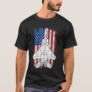 F-15 Eagle Flag American USA Military Aircraft Fig T-Shirt