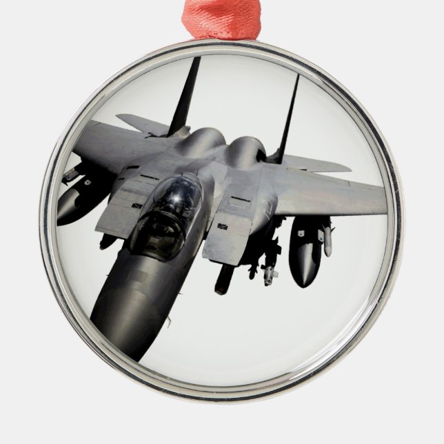 F-15 Eagle Jet Fighter Metal Tree Decoration (Front)