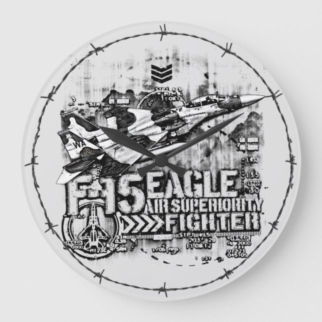 F-15 Eagle Large Clock (Front)