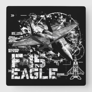 F-15 Eagle Square Wall Clock
