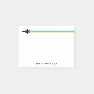 F-15 Fighter Jet Striped Custom Name Notepad
