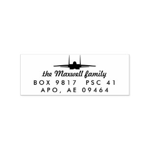 F-15 Mighty Eagle Jet Custom Return Address Stamp