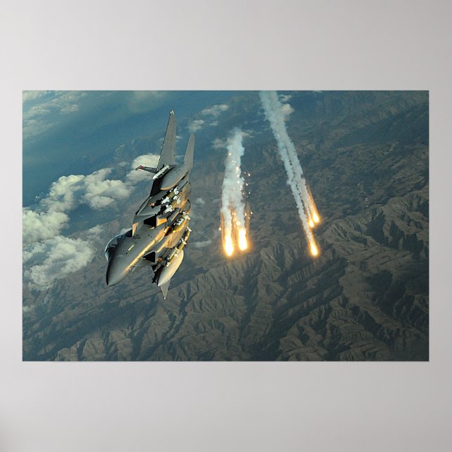F-15E Strike Eagle Aircraft Poster (Front)