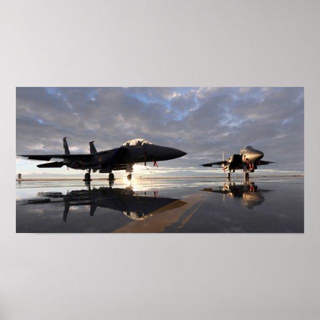 F-15E Strike Eagle Aircraft Poster (Front)