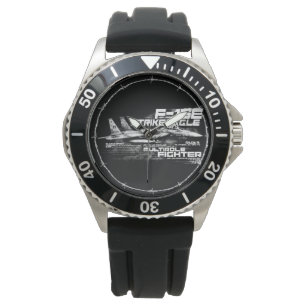 F-15E Strike Eagle  Crown Protector Black Rubber Watch